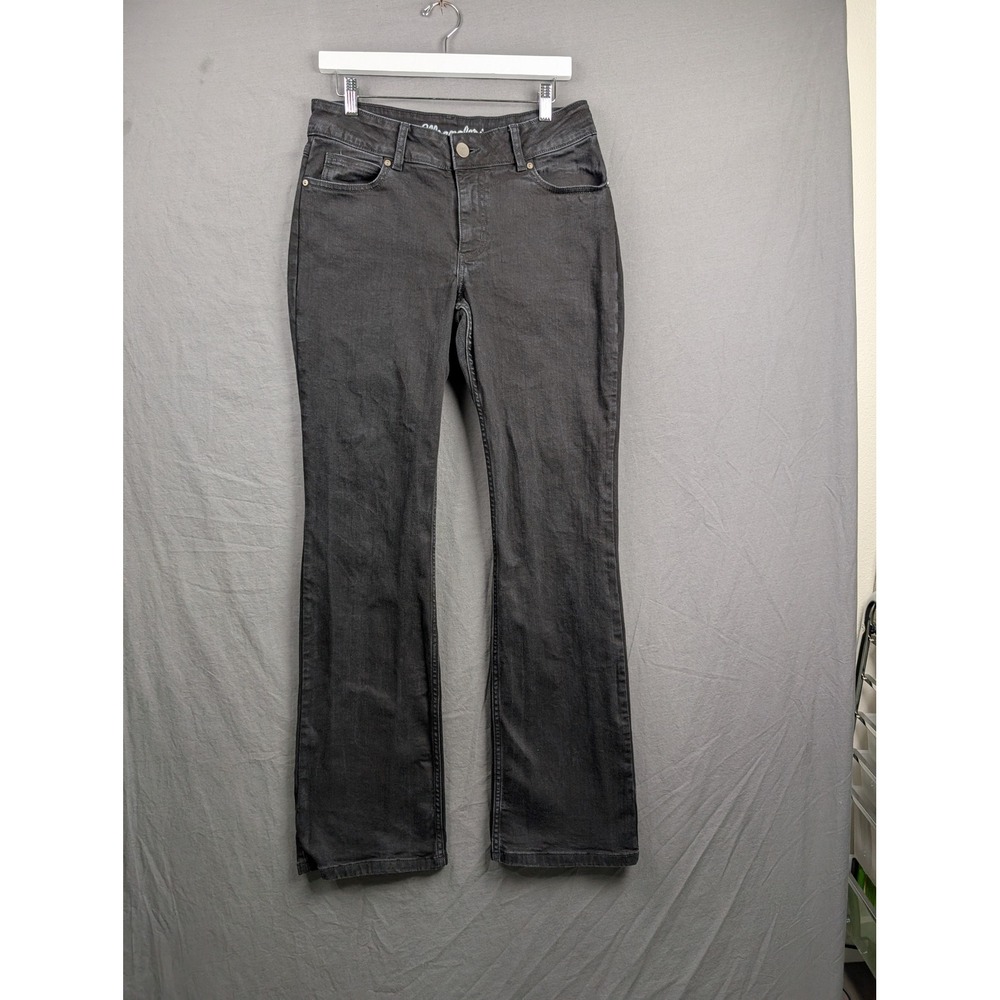 Wrangler Womens Boot Cut Jeans Black Denim Mid Rise Stretch‎  11x34